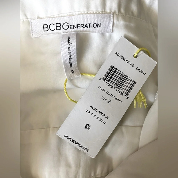 NWT BCBGeneration White Lace Midi Dress Size 2 - Picture 11 of 12